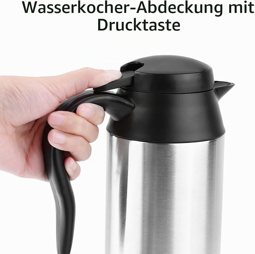 Wasserkocher Auto, 750ml 12v Elektrischer Wasserkocher, Reise Wasserkocher Edelstahl, mit Zigaretten