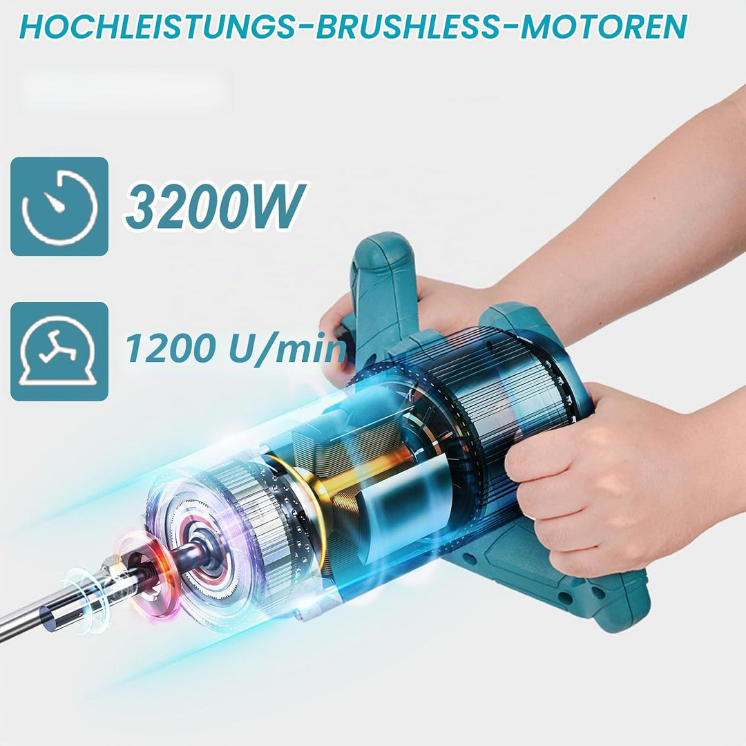 Akku Farbmörtelrührer Kompatibel mit Makita 18V Batterie,Elektrischer Mörtelrührer mit 6 Geschwindig