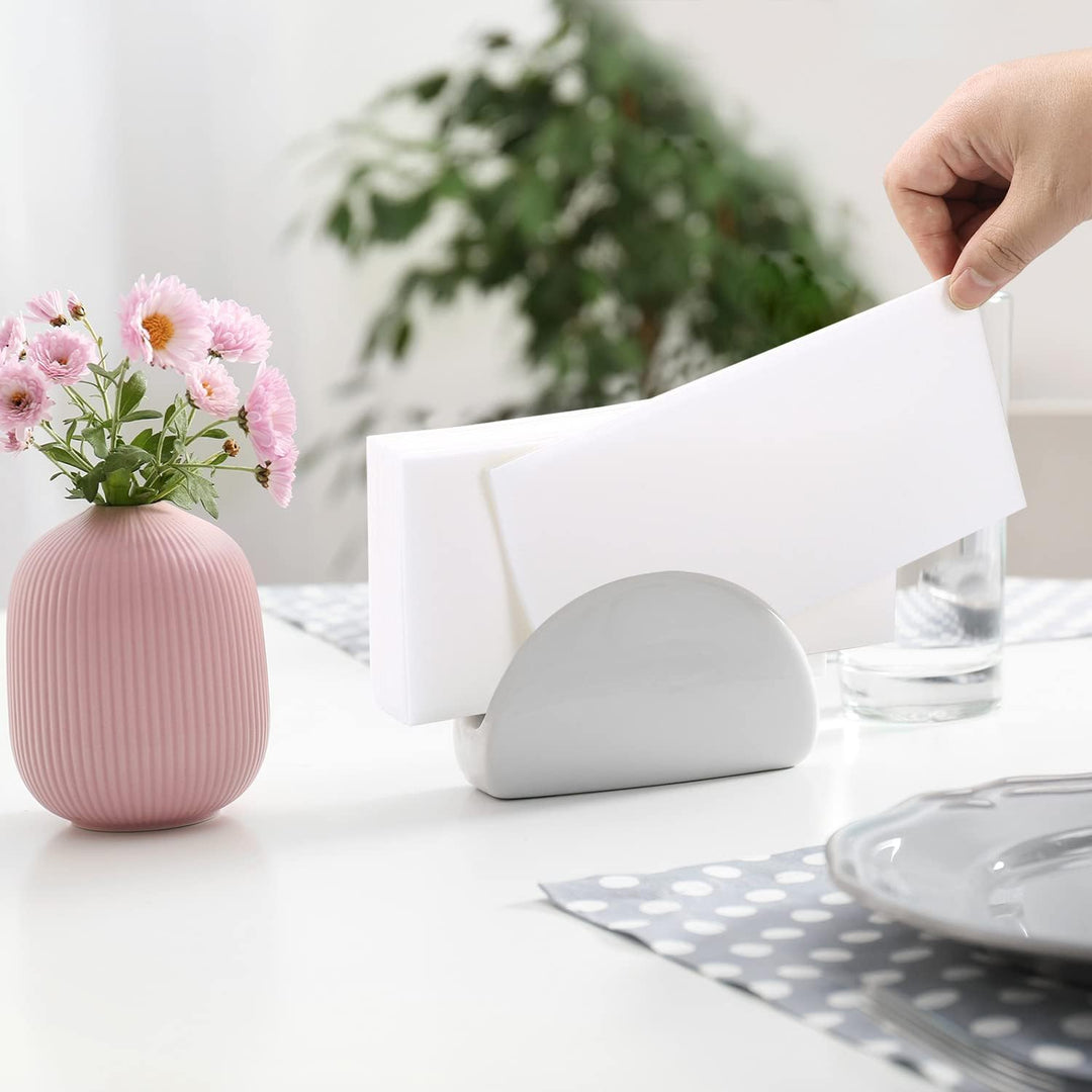 LEKOCH 100 PCS Einweg Servietten Weiss, Air Laid Stoffähnlich Servietten Für Hochzeit Premium QUALIT