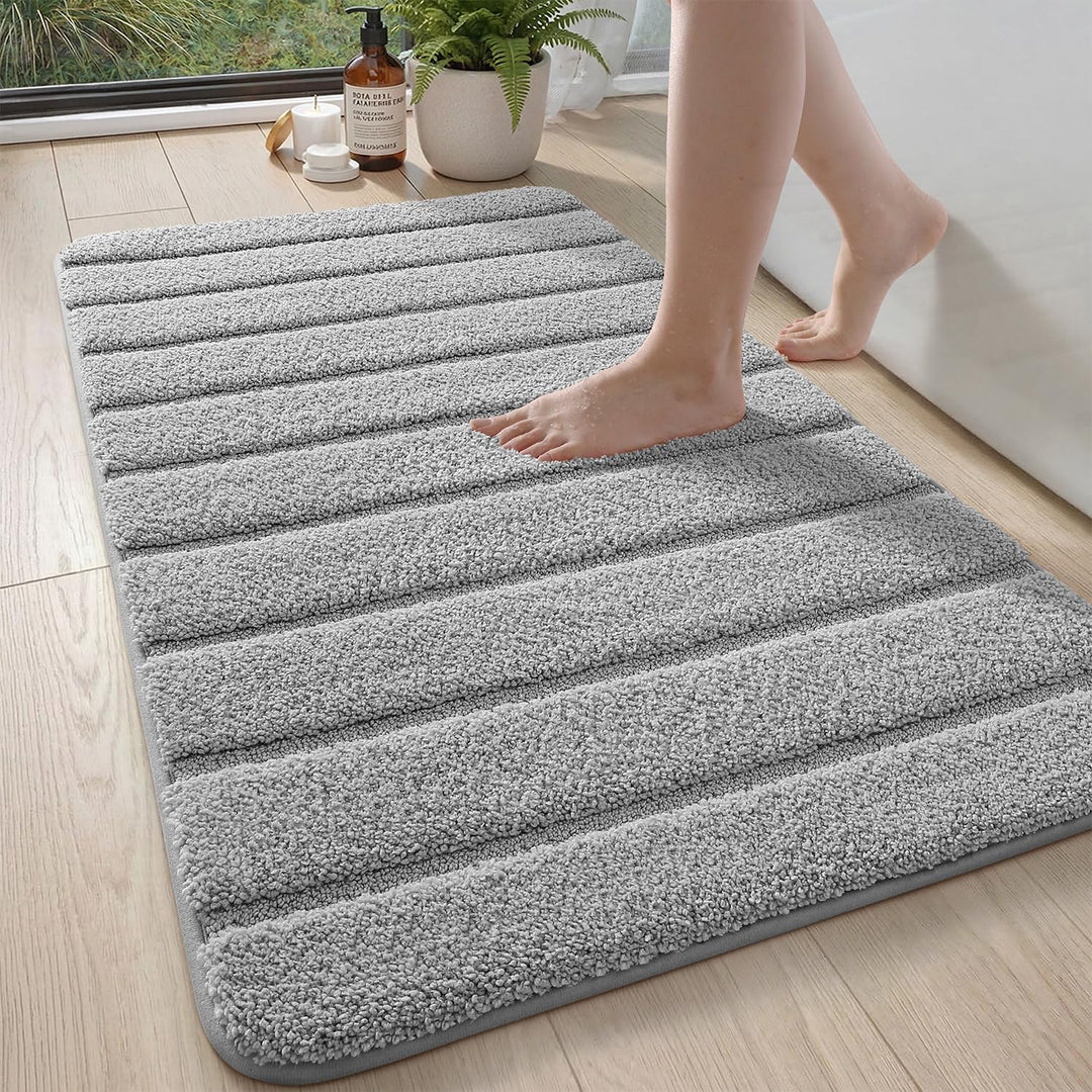 DEXI Badematte rutschfest 60 x 110 cm, Weich Badezimmerteppich Saugfähige Badteppich Waschbar Badvor
