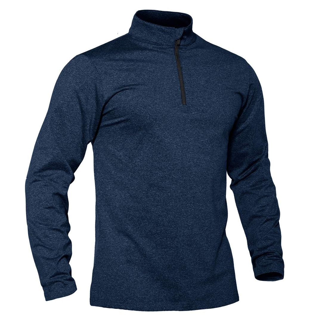 TACVASEN Pullover Herren Langarmshirt Half Zip Fleece Winterpullover Warm Atmungsaktiv Sport Sweatsh