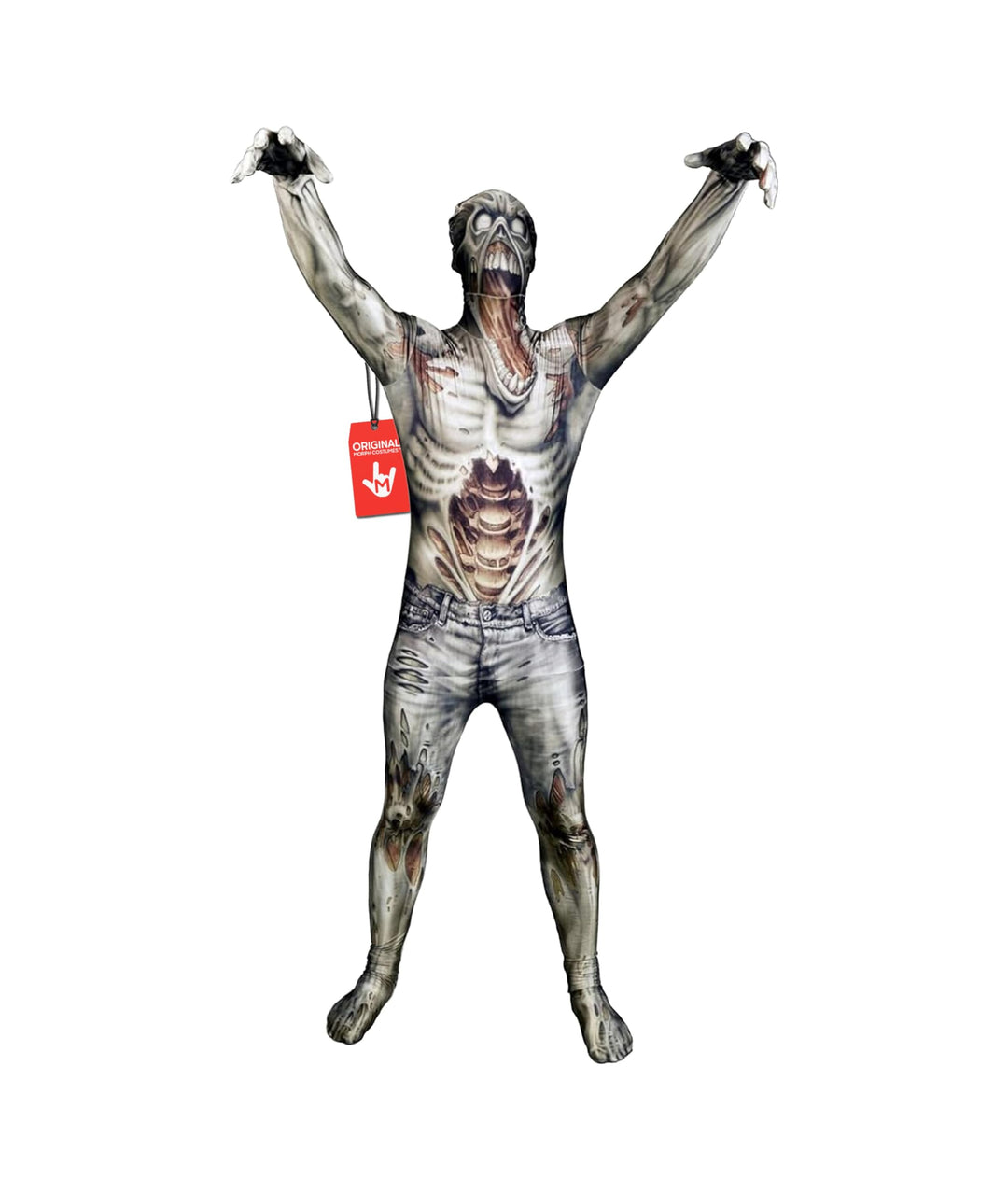 Morphsuits Zombie Kostüm für Erwachsene, Monster Verkleidung, Halloween und Karneval - M (150cm-162c