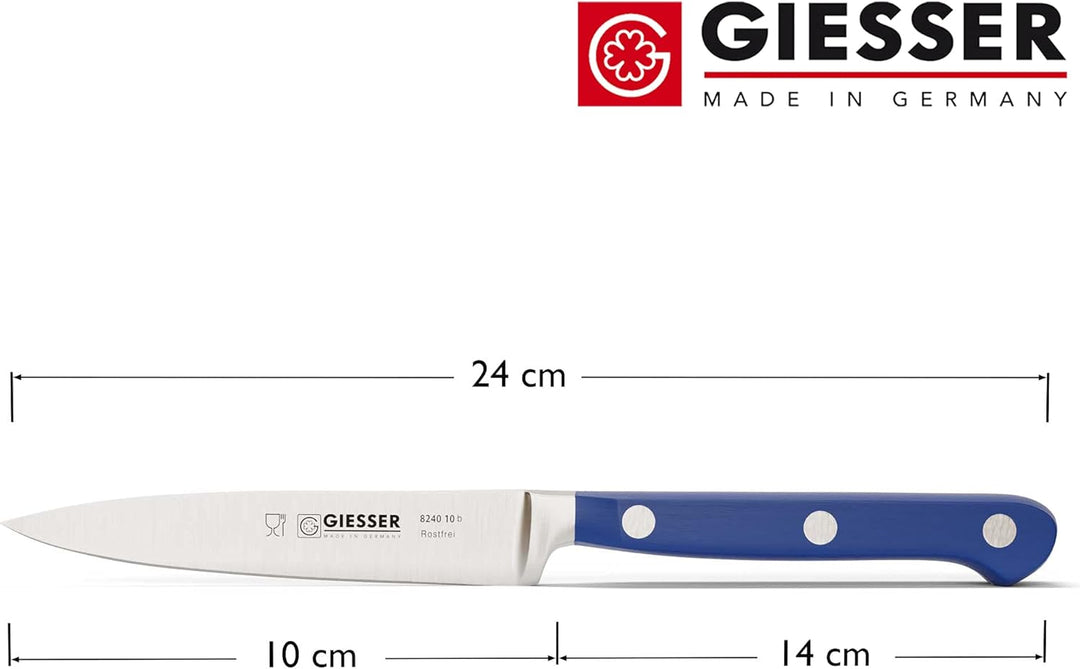 Giesser seit 1776 - Made in Germany - Spickmesser geschmiedet blau Skyline Blue, 10 cm, Officemesser
