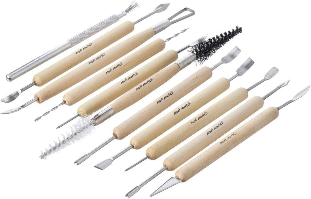 Mont Marte Modellierwerkzeug Set – 11 Sculpting Werkzeuge in verschiedenen Grössen und Formen – Idea