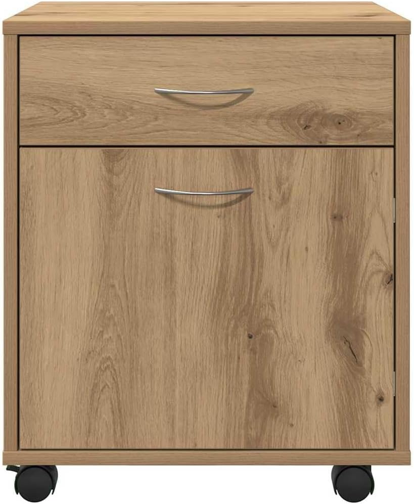 vidaXL Rollcontainer, Aktenschrank mit Stauraum, Rollschrank für Büro Arbeitszimmer, Bürocontainer B
