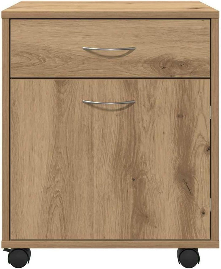 vidaXL Rollcontainer, Aktenschrank mit Stauraum, Rollschrank für Büro Arbeitszimmer, Bürocontainer B