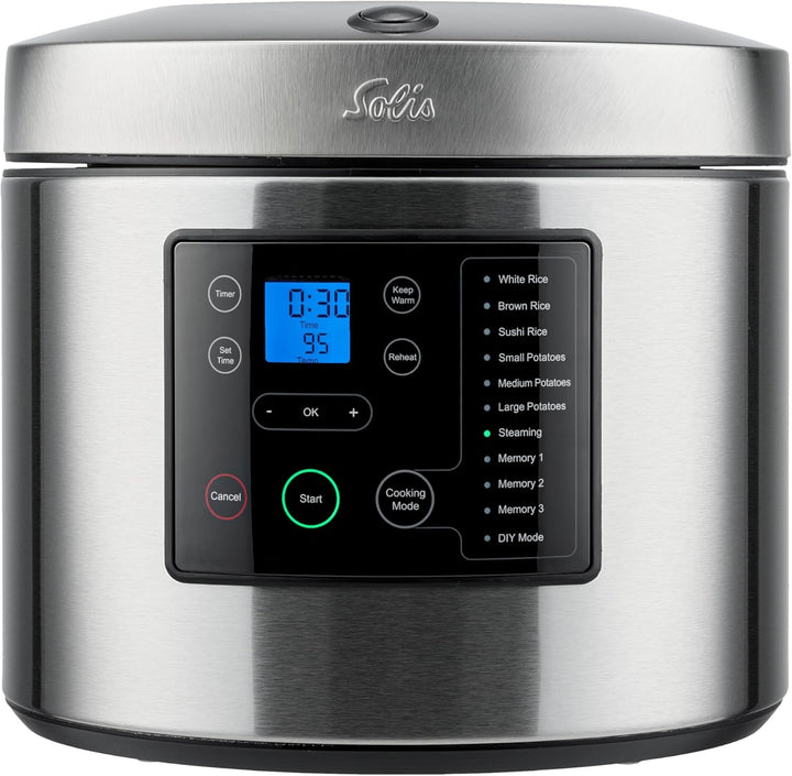 Solis Rice & Potato Cooker 8161 - Kartoffel- und Reiskocher - Dampfgarer mit Timerfunktion - 7 Progr