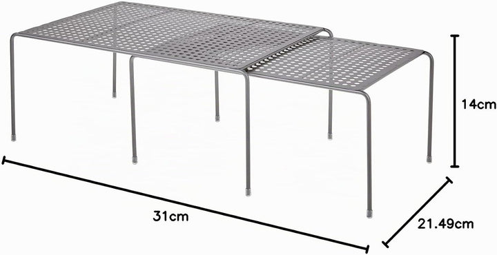 mDesign Regaleinsatz für Küchenschrank – praktische Geschirrablage aus Metall für mehr Abstellfläche