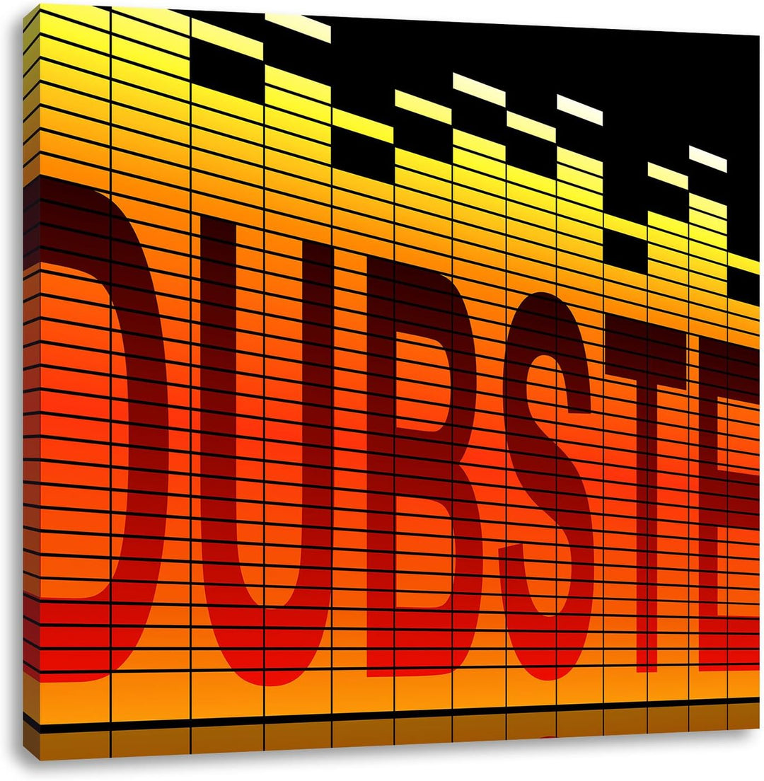 Dubstep Elektro Music, Format: 70x70 auf Leinwand, XXL riesige Bilder fertig gerahmt mit Keilrahmen,