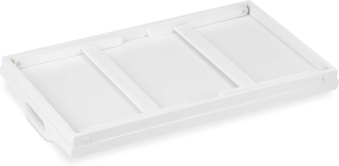 Relaxdays Betttablett Bambus, klappbar, mit Griffen, erhöhter Rand, zum Frühstücken & Servieren, HBT