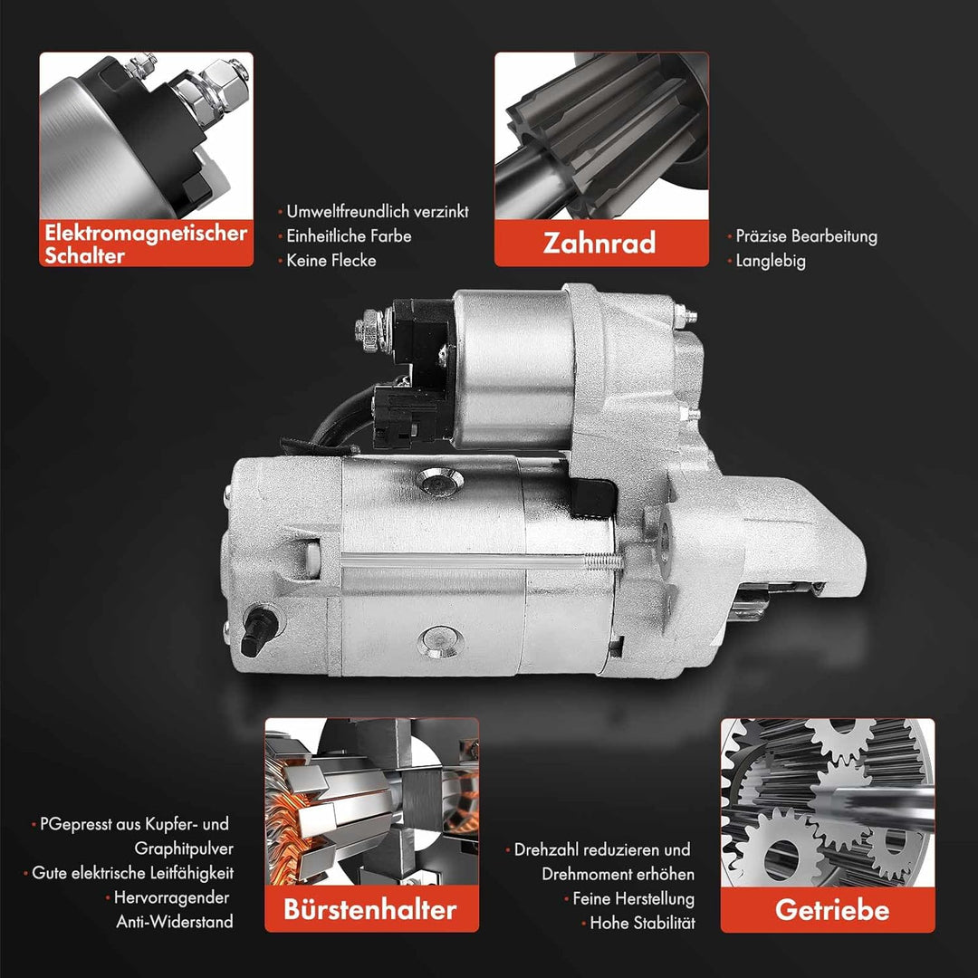 Frankberg Anlasser Starter 2,0KW Kompatibel mit A.u.r.i.s ADE15 NDE15 NRE15 ZRE15 ZZE15 E15 2.0L 2.2