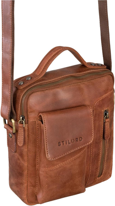 STILORD 'Otis' Stilvolle Umhängetasche Herren aus echtem Leder Klein - Schultertasche für modebewuss