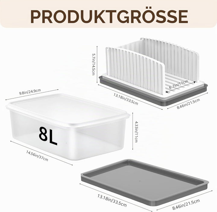 Brotschneider mit Box, 2-in-1 Brotschneider und Brotbox, brotschneidemaschine klappbar, Krümelauffan
