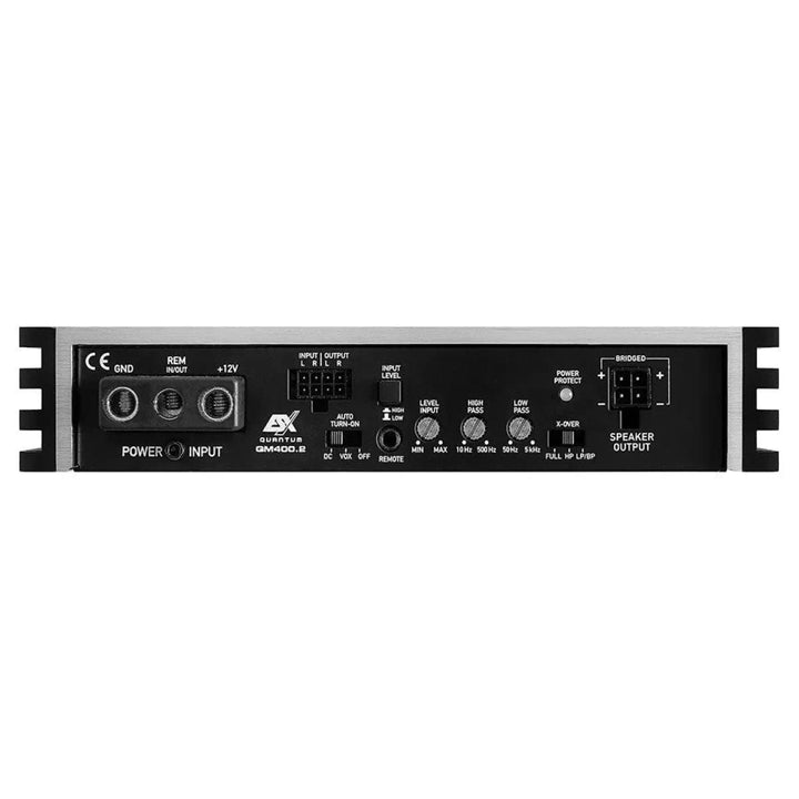 ESX QM400.2 | 2-Kanal Class D Mini Digital Verstärker Endstufe 450 Watt RMS Ausgangsleistung