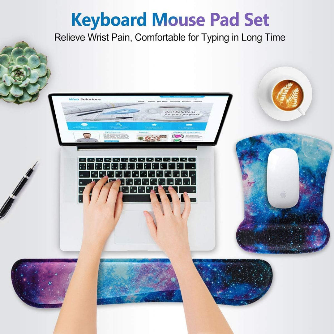 Ergonomisches Mauspad-Set, ToLuLu Cute Gel-Mauspad für Computer-Laptop, rutschfeste Mousepad-Tastatu
