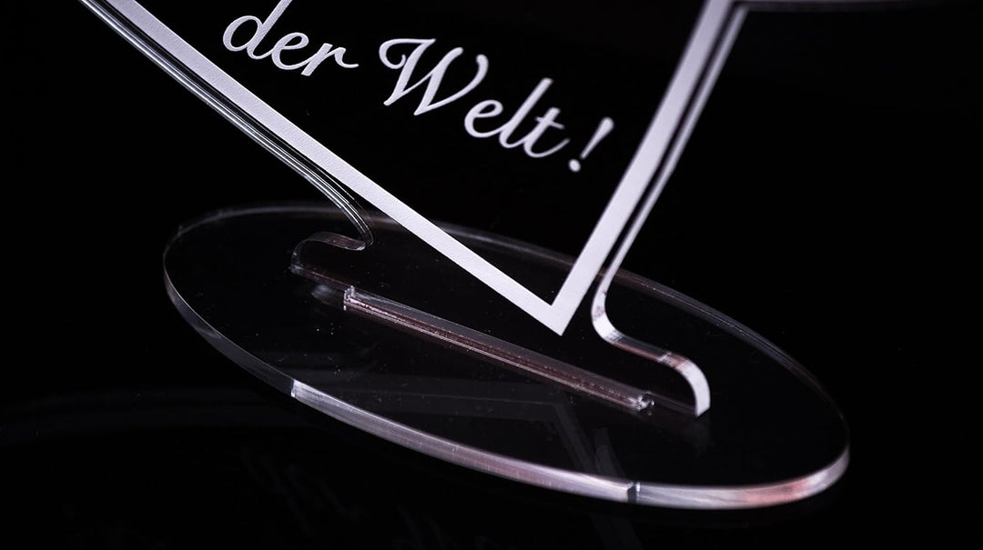 Acryl Schild in Herz Form Für den besten Bruder der Welt die perfekte Geschenkidee, mit Lasergravur,