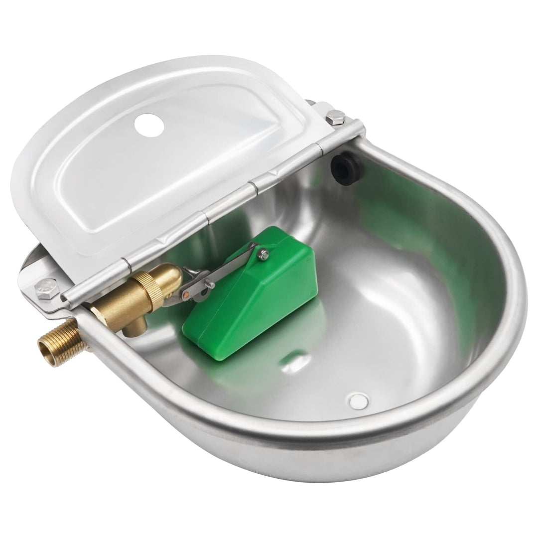 Svauoumu Tränke mit Messing Ventil Schwimmerventil,Automatischer pferdetränke Edelstahl für Rinder P