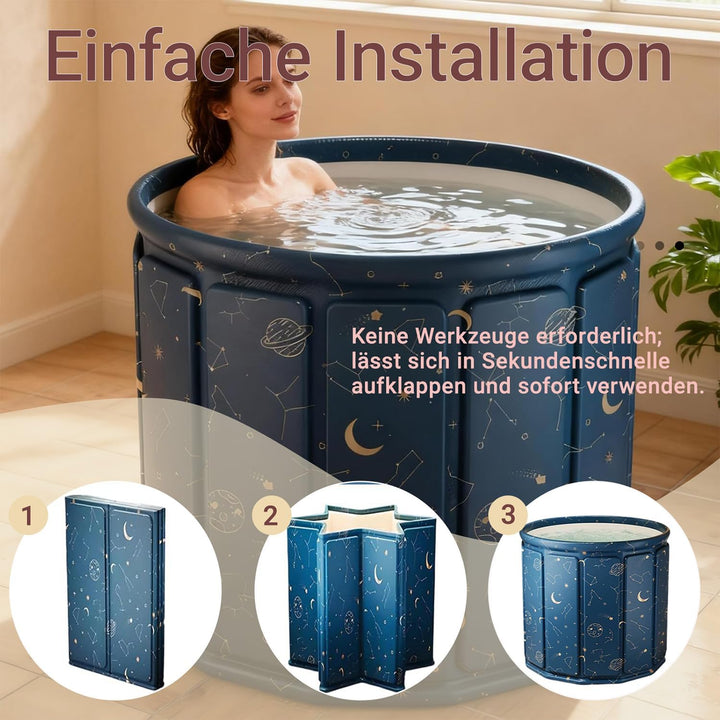 Tragbare Faltbare Badewanne Erwachsene,Rutschfestes Gross Mobile Badewanne Erwachsene,Outdoor Freist
