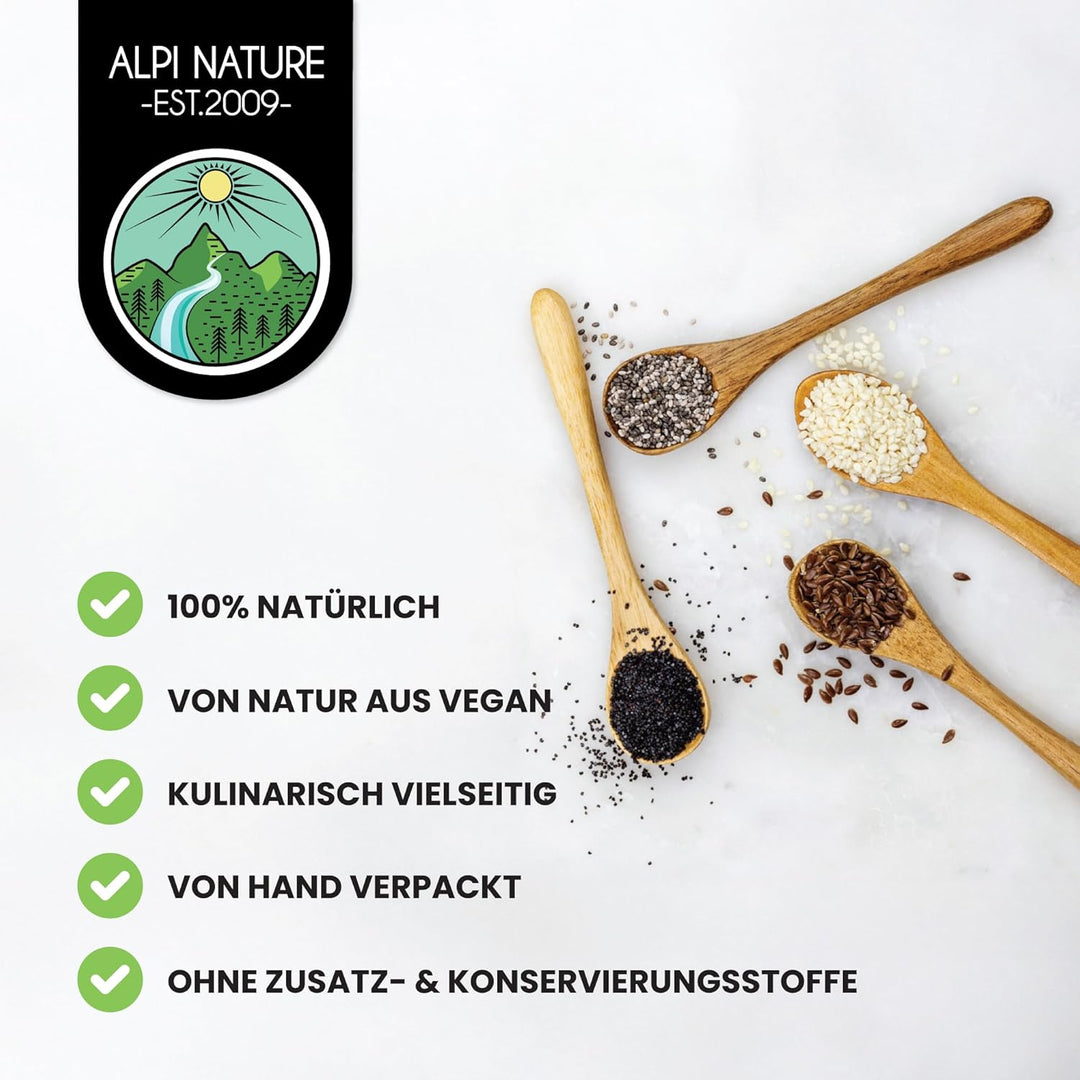 Sesam schwarz (1kg), Schwarzer Sesam 100% natürlich, Schwarze Sesamsamen ohne Zusätze Sesamsamen 1 K
