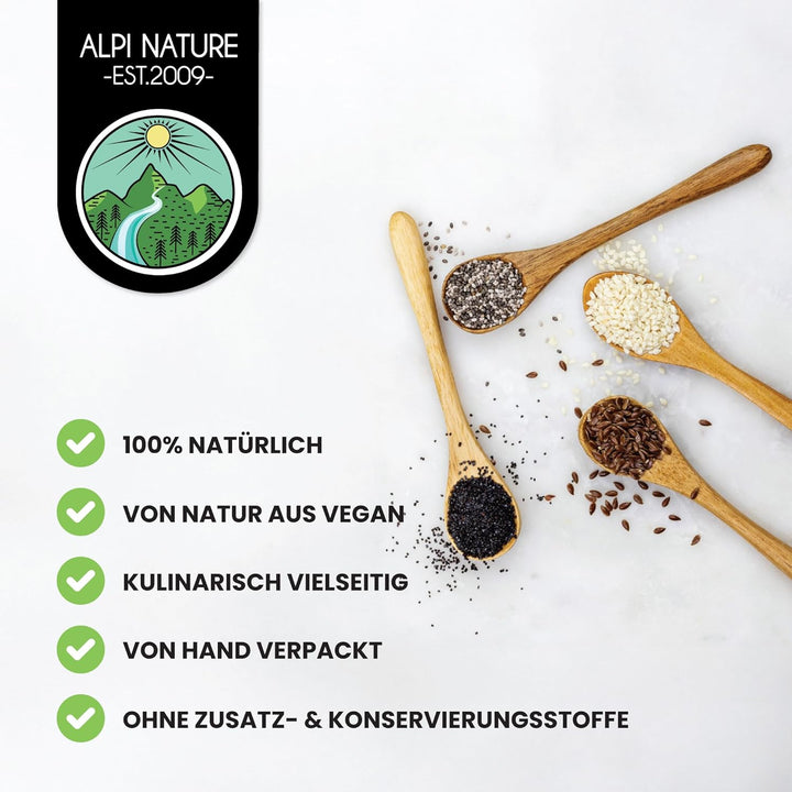 Sesam schwarz (1kg), Schwarzer Sesam 100% natürlich, Schwarze Sesamsamen ohne Zusätze Sesamsamen 1 K
