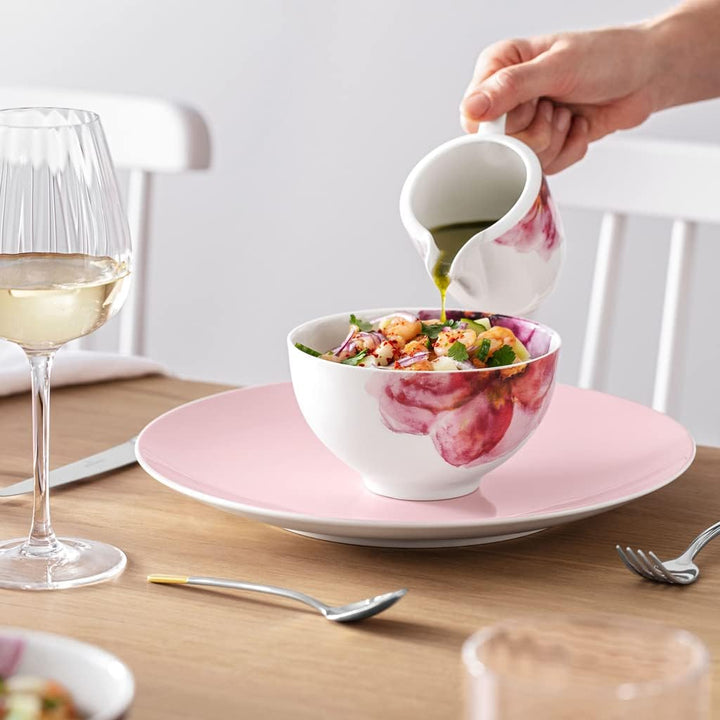 Villeroy &amp; Boch - Rose Garden Speiseteller Coupe, 28,5 x 28,5 x 3,5cm, Premium Porzellan, rosa, 10-4