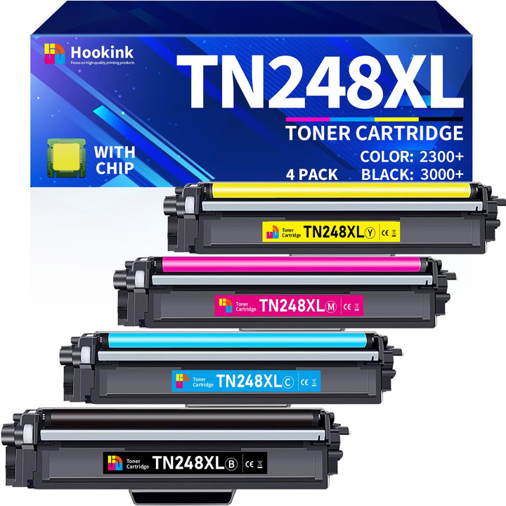 4er-Pack TN-248XL TN248XL TN248 TN-248CMYK TN-248VAL TN-248 Kompatibel für Brother MFC-L3760CDW Tone
