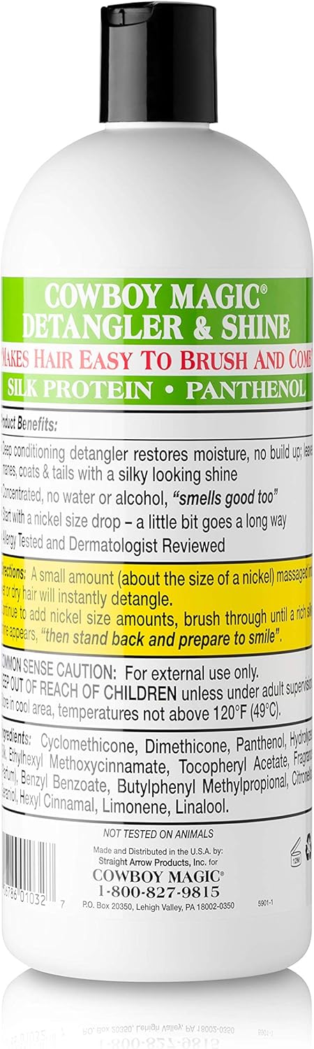 Cowboy Magic Cowboy Magie Detangler & Shine-32 Oz, Clear, Unisex