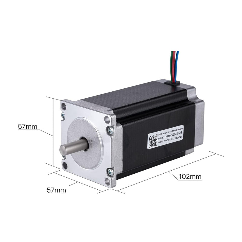 Cloudray Nema23 Schrittmotor 57 mm 2 Phasen 300 Ncm 5 A Schrittmotor 4-adriges Kabel für 3D-Drucker