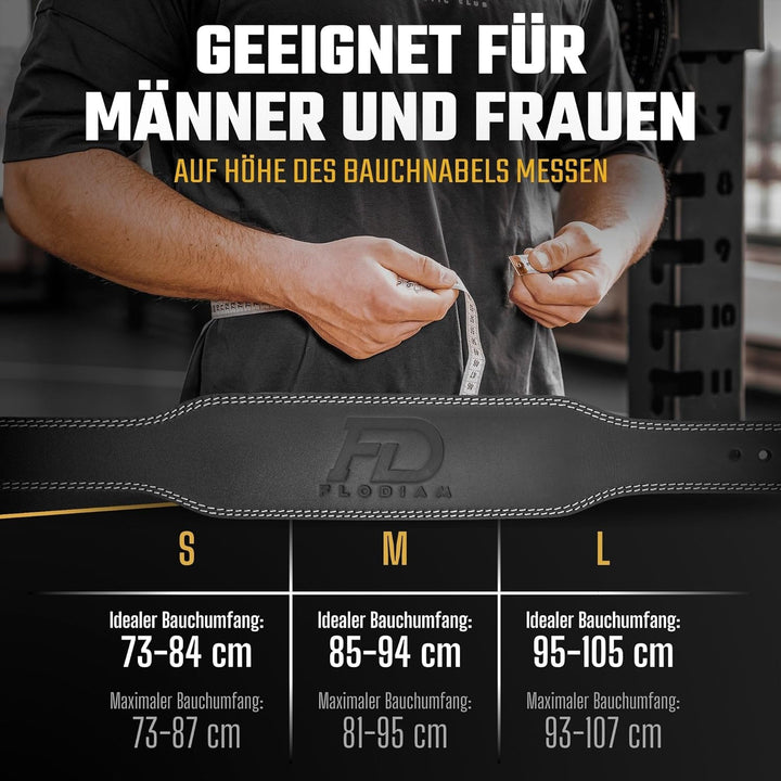 Gewichthebergürtel für Damen und Herren [Schnellverstell Hebelverschluss] Echtleder Gym Lifting Belt