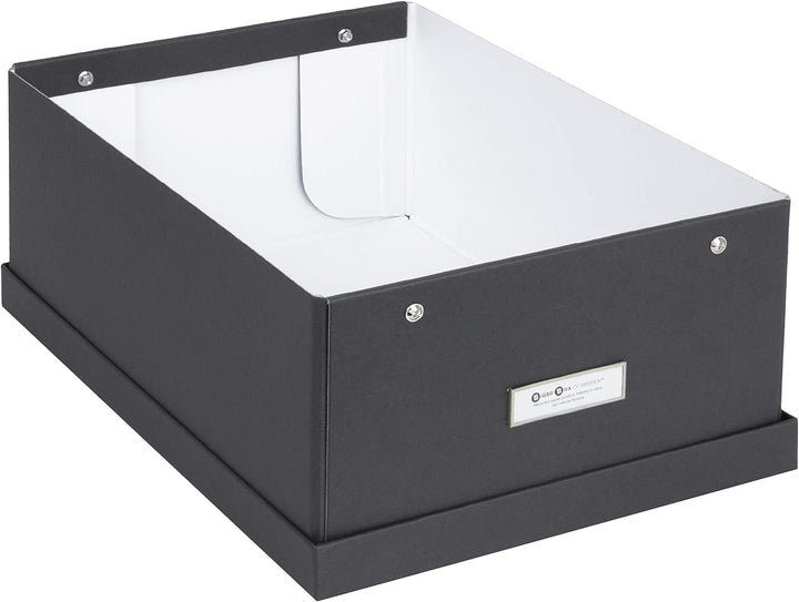 Bigso Box of Sweden Katia Faltbare Aufbewahrungsbox mit Etikettenrahmen zur einfachen Identifizierun