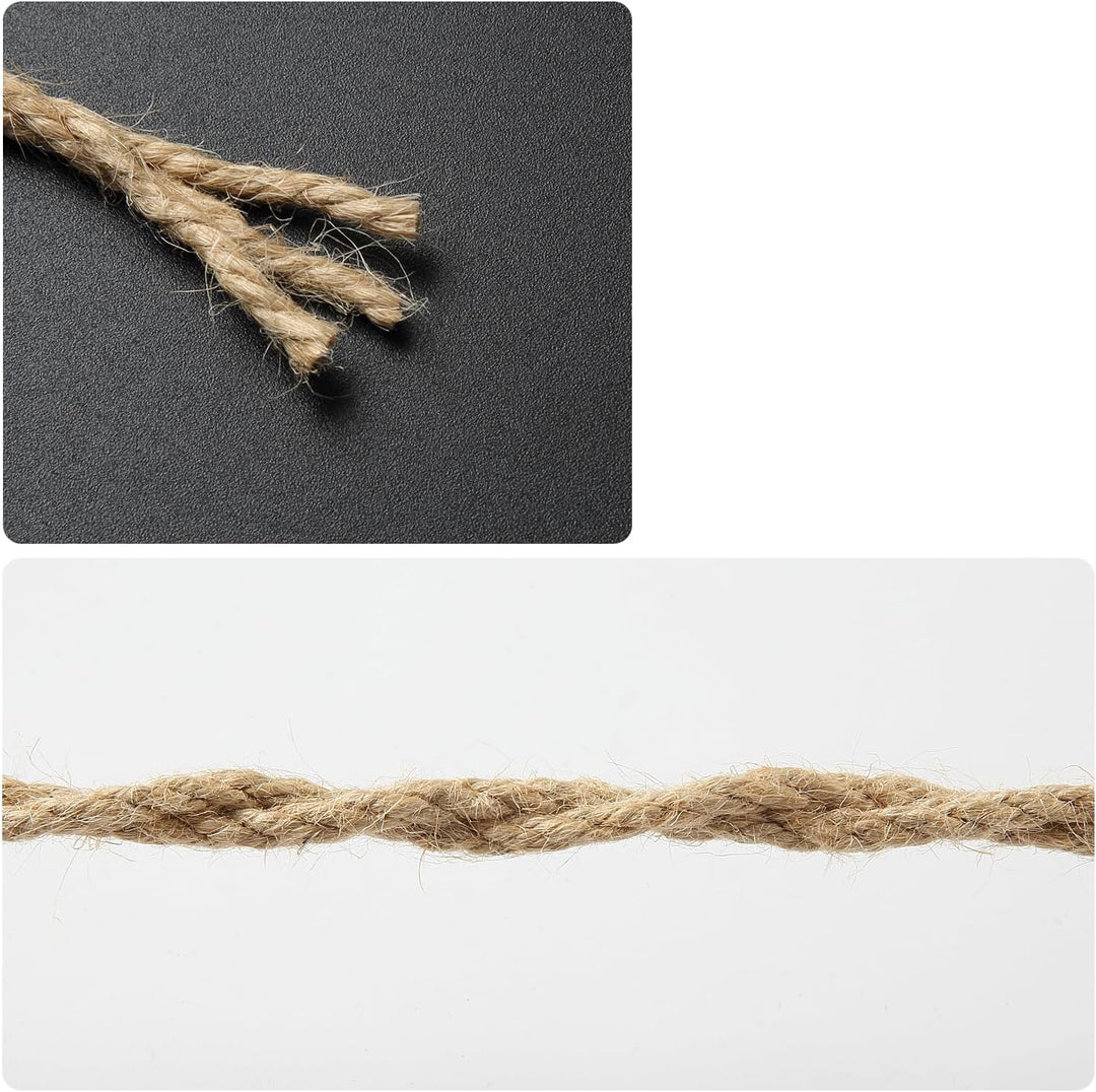 NorthPada 4 mm x 100 Meter Jute Schnur Hanf Seil Sisal Saite für Kunsthandwerk, Garten, Künste, Verp