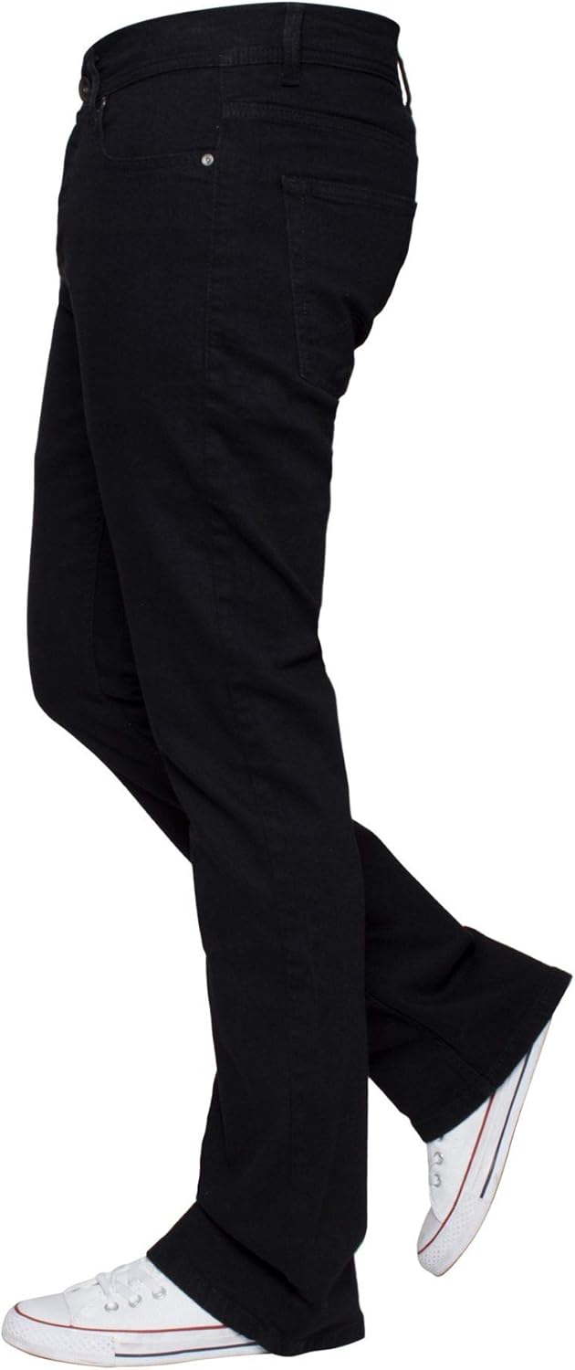 Enzo Herren Bootcut Jeans 30W / 32L Schwarz, 30W / 32L Schwarz
