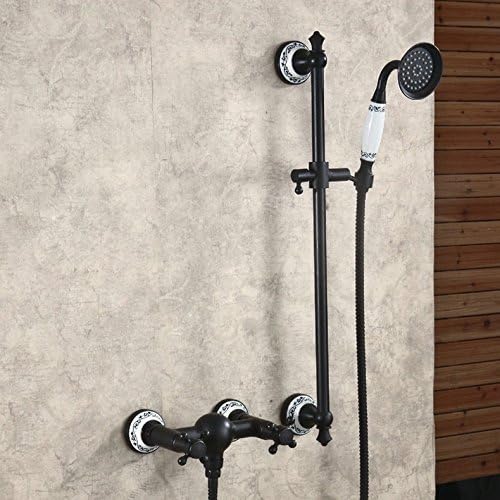 Hiendure ®Wandhalterung Wanne Dusche Wasserhahn, Mischbatterie, mit Handbrause, Öl eingerieben Bronz