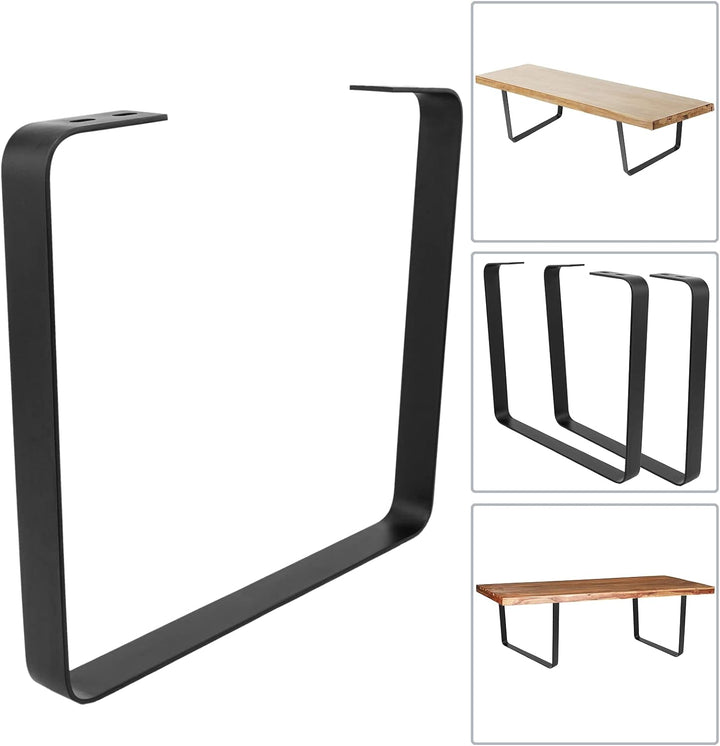 PrimeMatik - Beine für Kleiner Tisch rechteckig aus Stahl 480 x 45 x 420 mm 2-Pack
