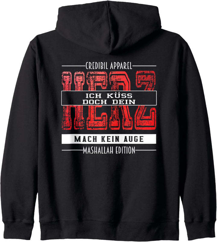 Jugendspruch Mach Kein Auge Ich Küss Doch Dein Herz Kapuzenjacke