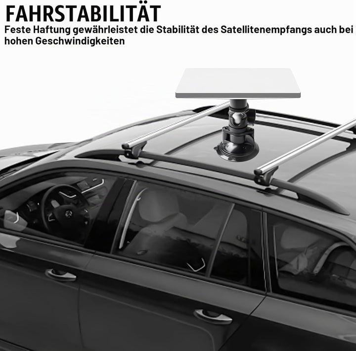 Halterung für Starlink Mini Smooth RV – 360° Drehbarer Aluminium Halter mit Saugnapf, Tragbare Halte