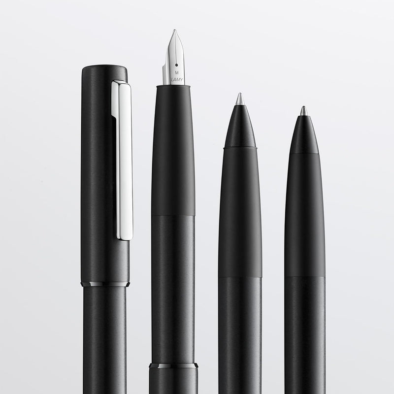Lamy aion Füllhalter 077 – Füller aus eloxiertem Aluminium in der Farbe Schwarz mit gestrahltem Grif