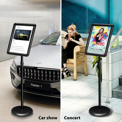 VAIIGO A4 Infoständer Höhenverstellbar Aluminium DIN A4 Plakatständer Informationsständer Präsentati