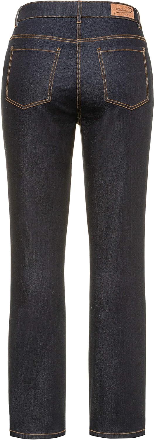 Ulla Popken Damen Jeans Straight-Jeans 26 Dark Blue Denim, 26 Dark Blue Denim