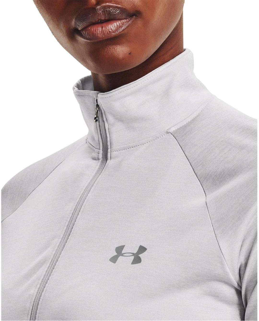 Under Armour Damen Fitness T-Shirt und Tank Tech 1/2 ZIP XS Halo Gray, XS Halo Gray
