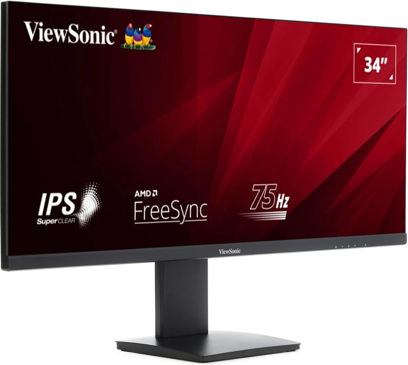 Viewsonic VA3456-MHDJ 86,4 cm (34 Zoll) Büro Monitor (UWQHD, IPS-Panel, HDR10, HDMI, DP, Höhenverste