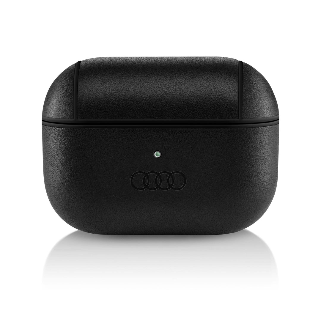 Audi 3152200400 Hülle Etui Case Tasche Aufbewahrung Lederhülle, mit Audi Ringe Logo, schwarz