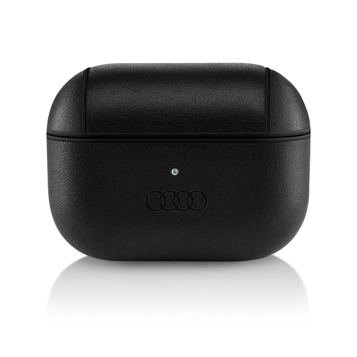 Audi 3152200400 Hülle Etui Case Tasche Aufbewahrung Lederhülle, mit Audi Ringe Logo, schwarz
