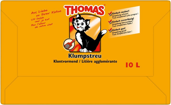 Thomas Klumpstreu Geruchsbindende Katzenstreu (10 L) + Zama4Zingo Karte, 10 L