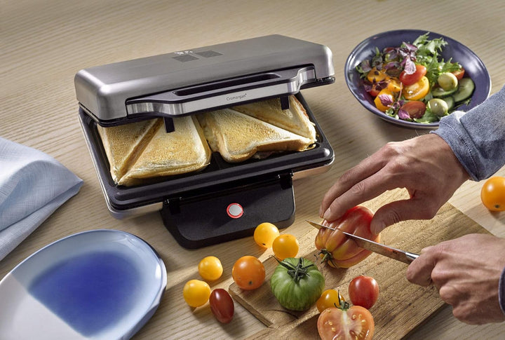 WMF Lono Toaster Glas mit Brötchenaufsatz, 2 Scheiben, XXL & Lono Sandwich Maker, Sandwichtoaster, f