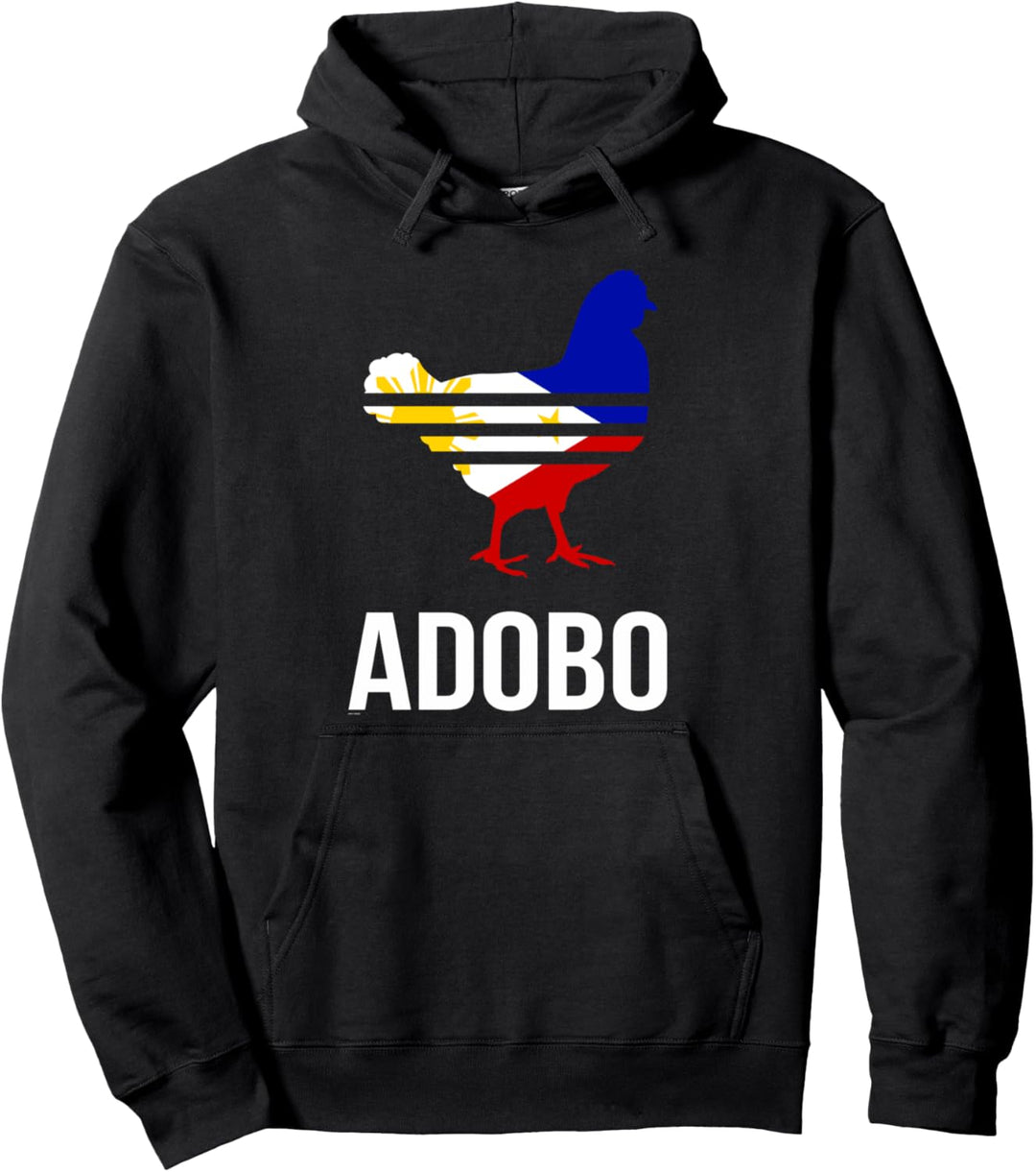 Chicken adobo funny philippines pinoy flag gift idea Pullover Hoodie