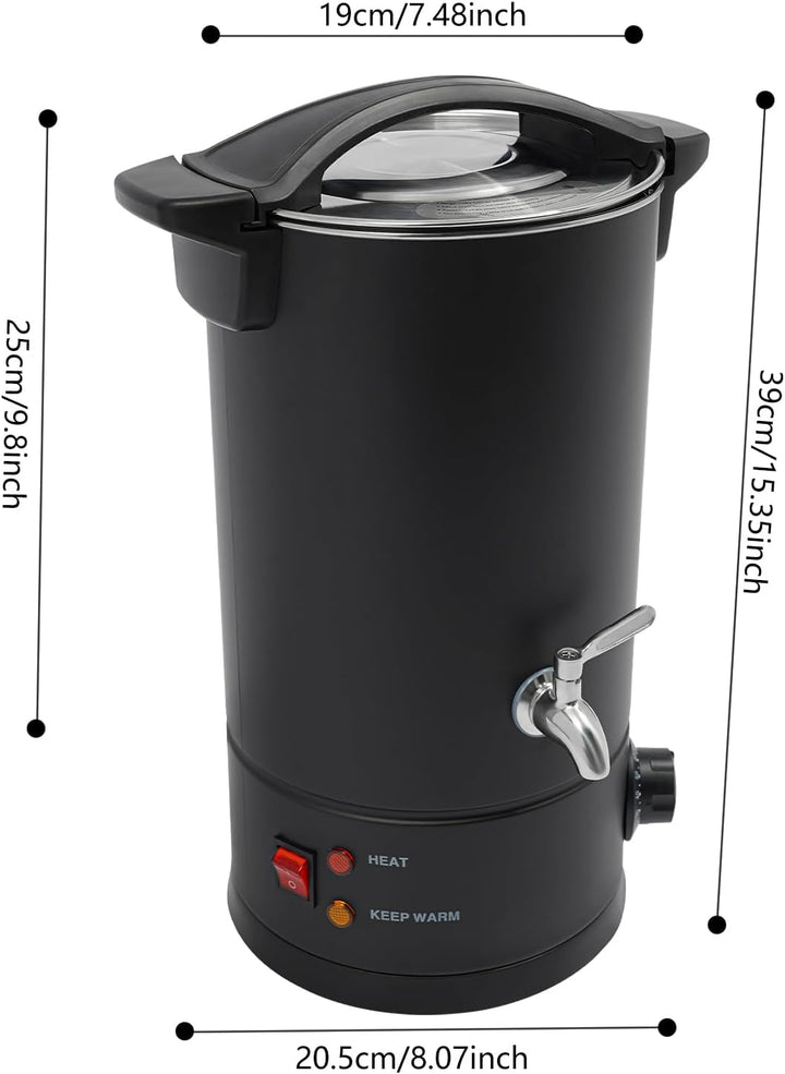 ZNLLQZN 10L 1800W Wachskocher Wachsschmelzer Wachsschmelzgerät (Schwarz) | 30-110°C, Heizen &amp; Warmha