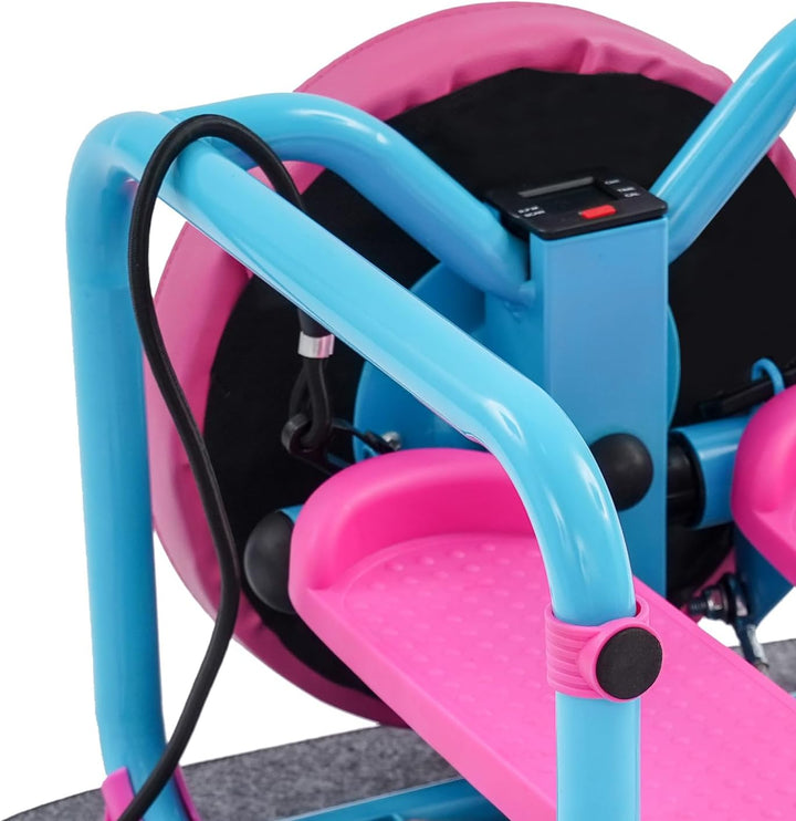 2 In 1 Hüfttwister & Stepper für Zuhause Testsieger Bis 150KG Mini Stepper mit LCD Display, 2 Widers