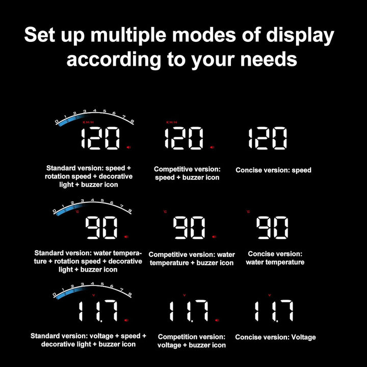 Universelles Auto-Head-Up-Display High Definition HUD Windschutzscheibenprojektor Überdrehzahl-Siche
