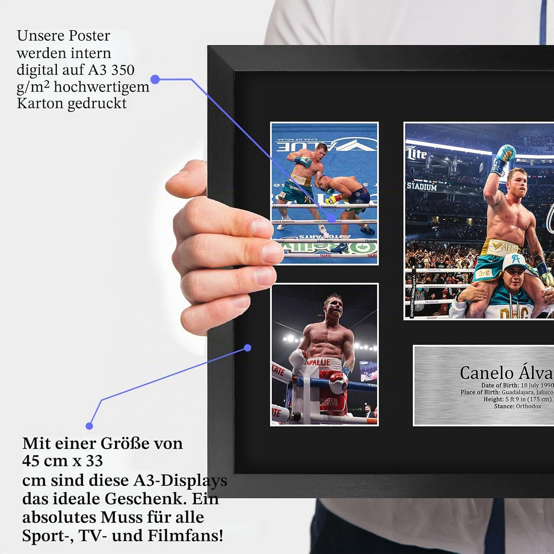 HWC Trading FR A3 Canelo Alvarez Boxing Geschenke Gedrucktes Signiertes Autogrammbild Für Boxer-Erin